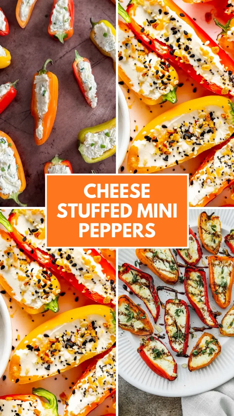 Cheese Stuffed Mini Peppers (Tiny, Cheesy, and Dangerously Snackable) Cheese Stuffed Mini Peppers