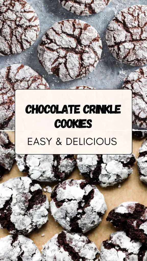 đ« Chocolate Crinkle Cookies (Fudgy Centers, Snowy Tops, Zero Regrets) Chocolate Crinkle Cookies