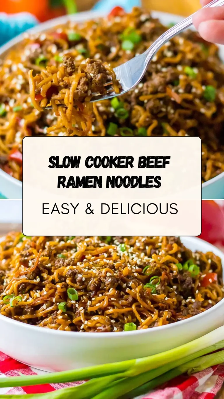 Slow Cooker Beef Ramen Noodles