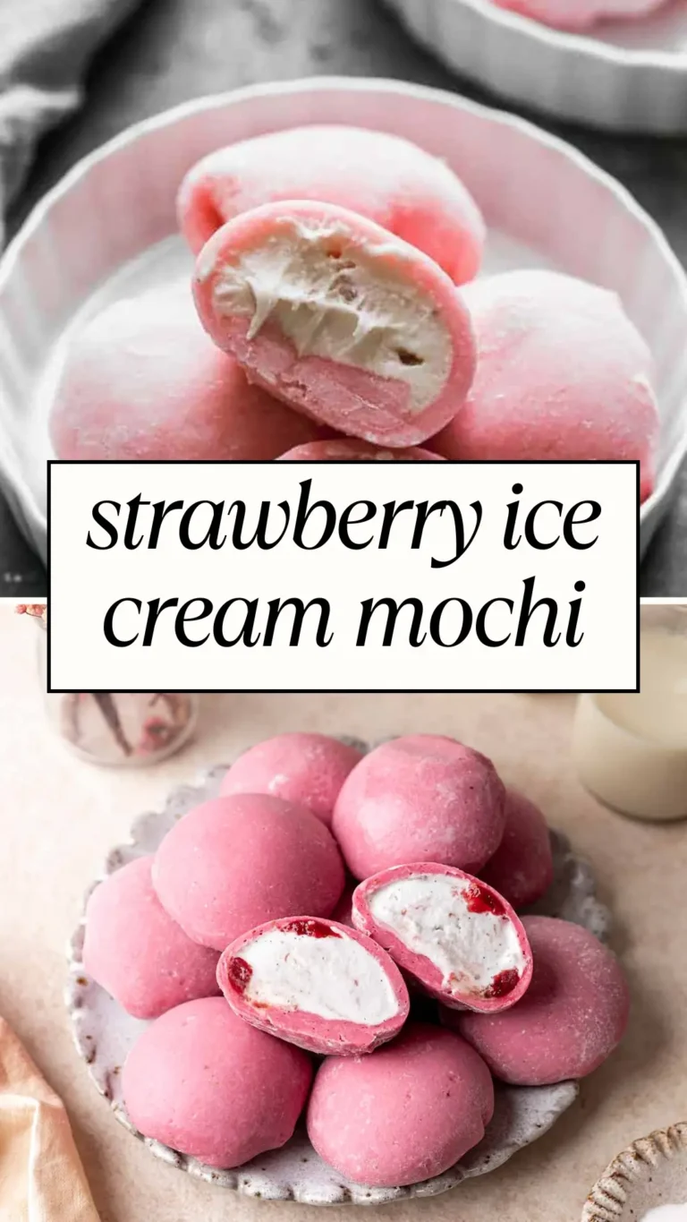 strawberry ice cream mochi