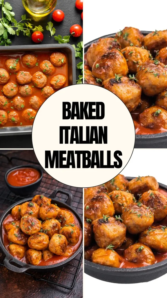 Baked Italian Meatballs Baked Italian Meatballs