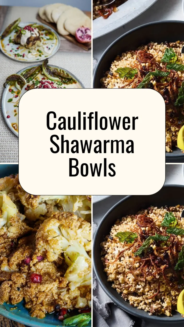 🥙✨ Cauliflower Shawarma Bowls (Bold, Roasted & Flavor-Packed) Cauliflower Shawarma Bowls