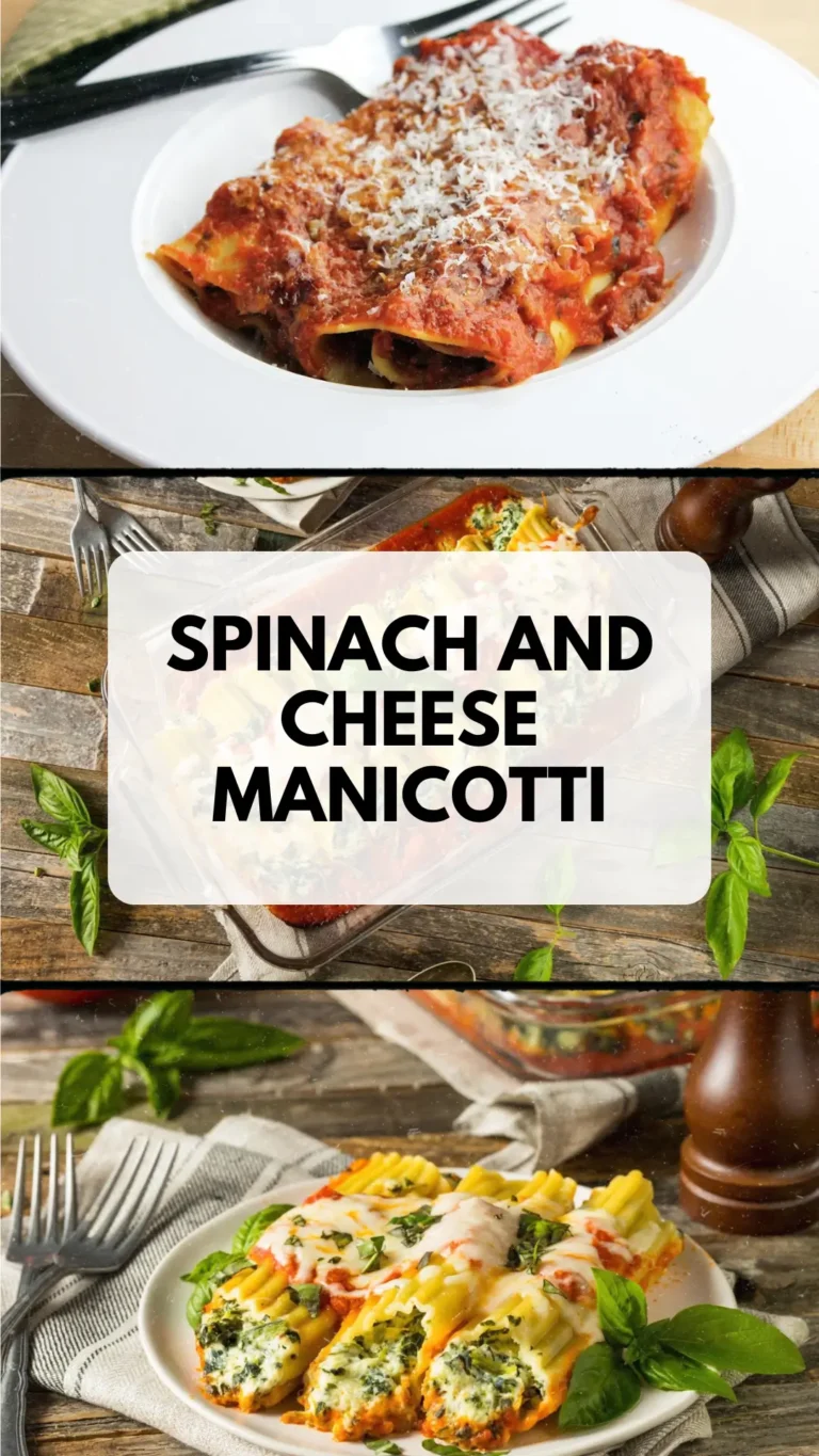 Spinach and Cheese Manicotti
