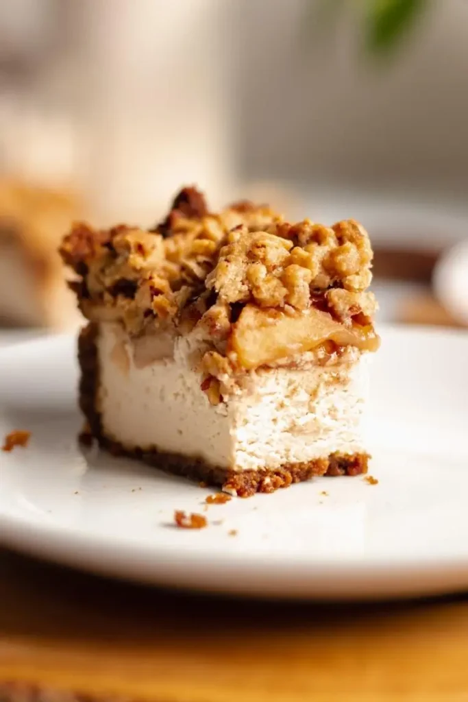 Vegan Apple Crumble Cheesecake