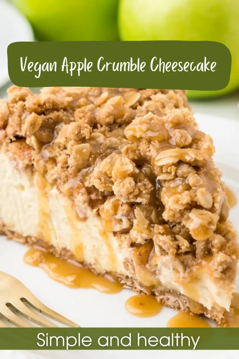 Vegan Apple Crumble Cheesecake