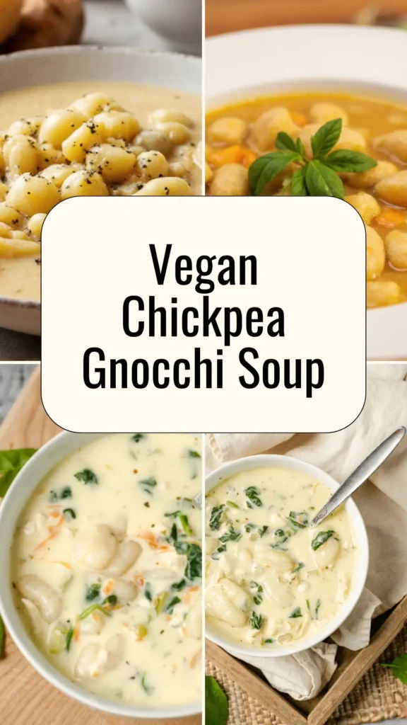 Vegan Chickpea Gnocchi Soup