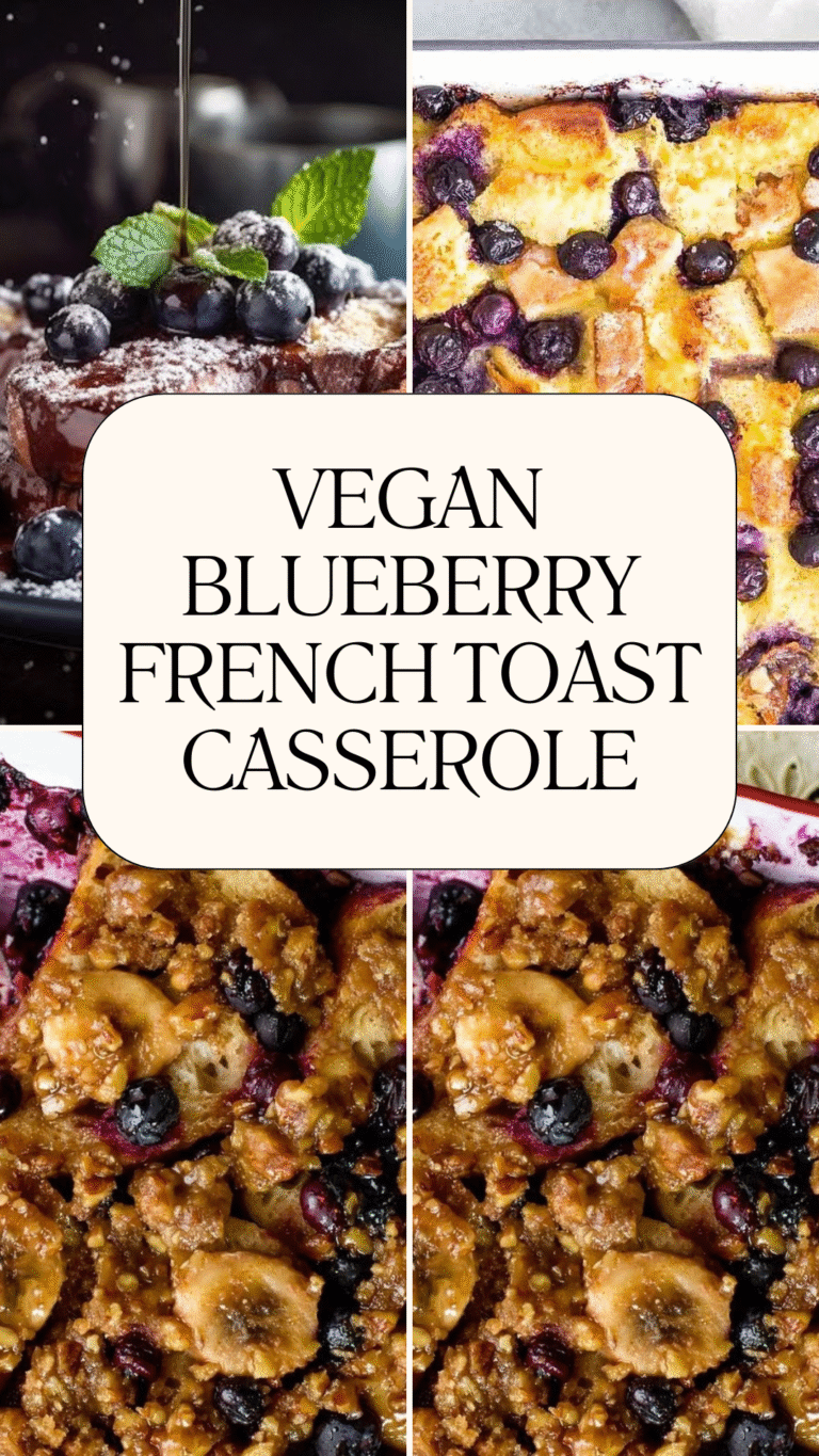 Vegan Blueberry French Toast Casserole