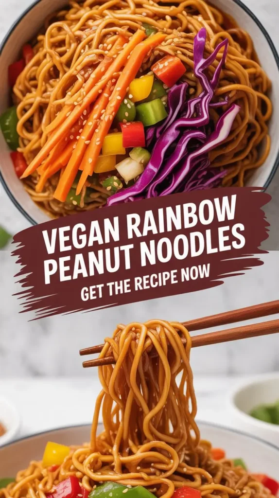 Vegan Rainbow Peanut Noodles 8
