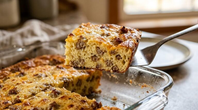 Pancake Sausage Casserole pancake sausage casserole