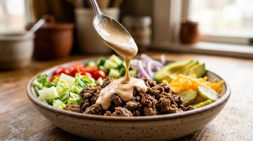 Burger Bowl – Low-Carb and Delicious! burger bowl