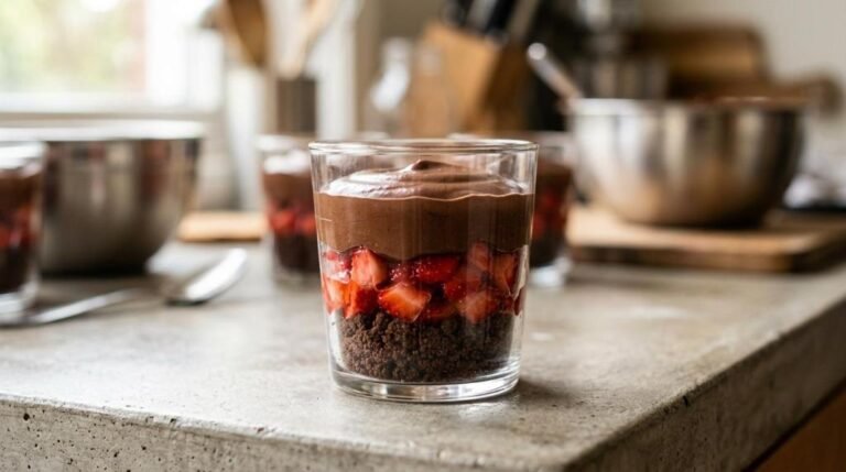 chocolate strawberry dessert