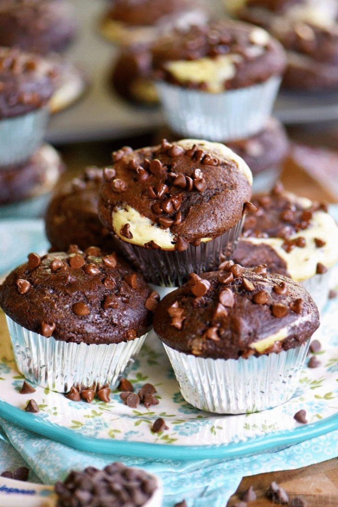 Chocolate Cream Cheese Muffins