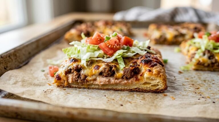 taco pizza with crescent rolls