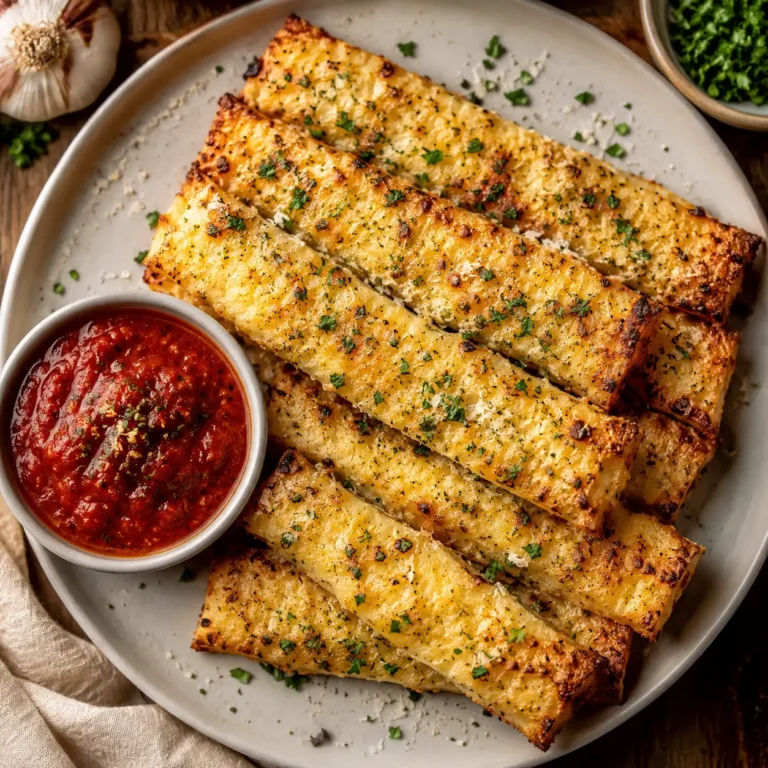 Keto Garlic Bread sticks 1