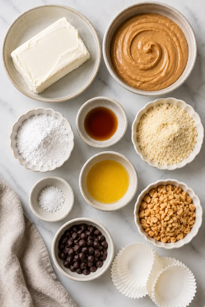 Keto peanut butter cheesecake bites