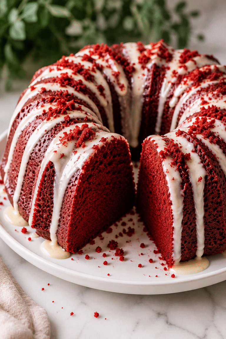 Keto red velvet bundt cake