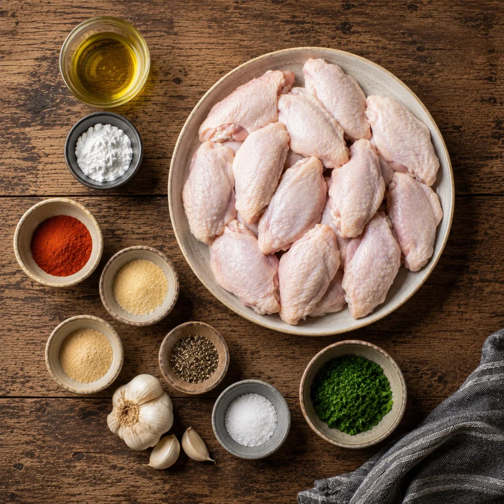 crispy keto chicken wings air fryer ingredients