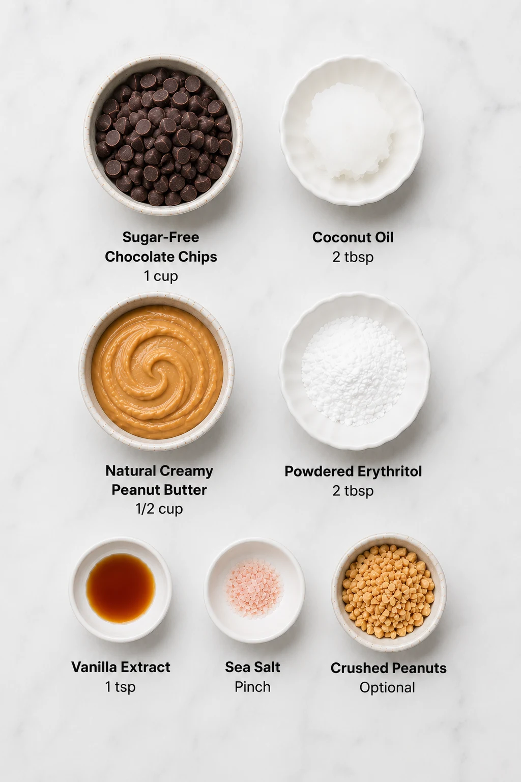 diy keto peanut butter cups ingredients