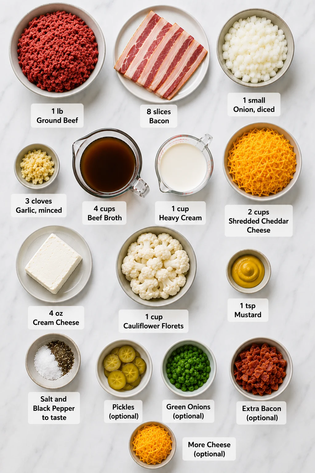 easy bacon cheeseburger soup keto ingredients