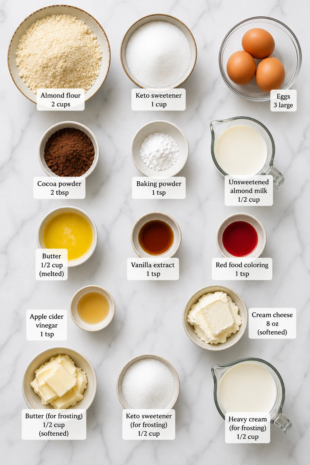 easy keto red velvet cake ingredients