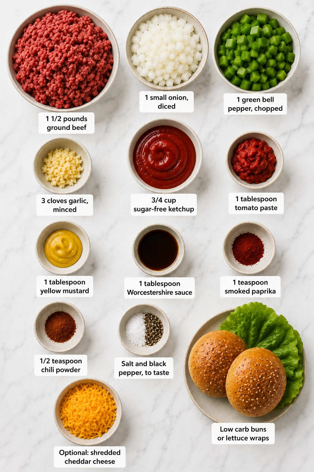 easy low carb sloppy joes ingredients