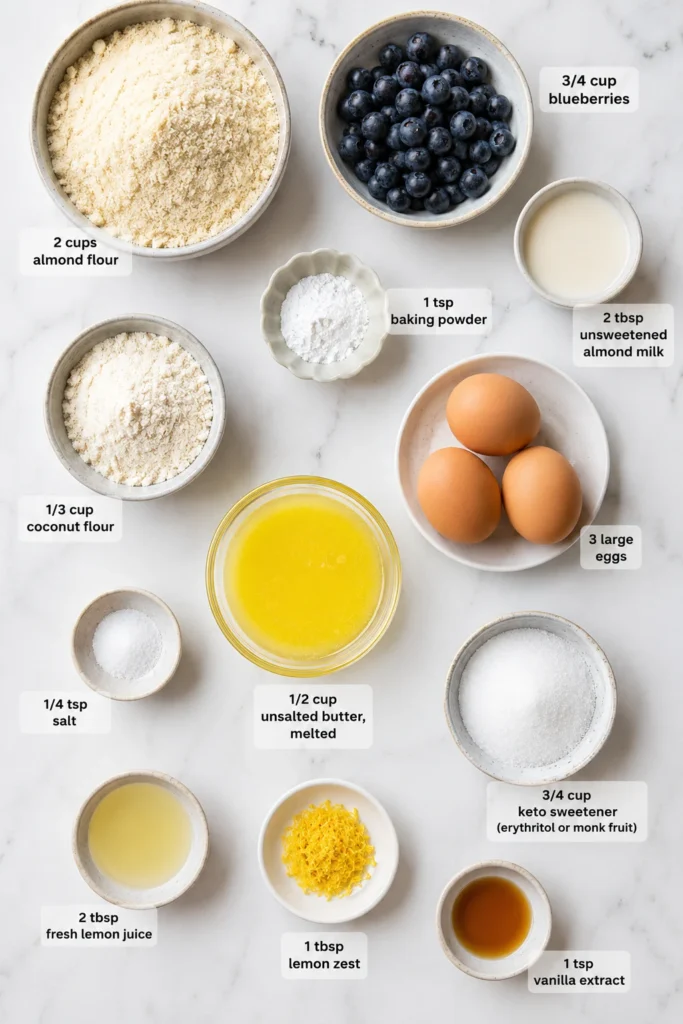 keto lemon and blueberry loaf ingrédients image 113