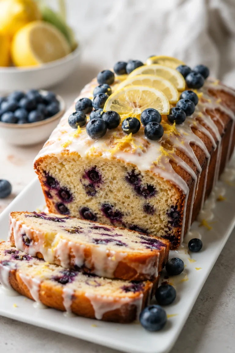 Keto Lemon Blueberry Loaf Cake