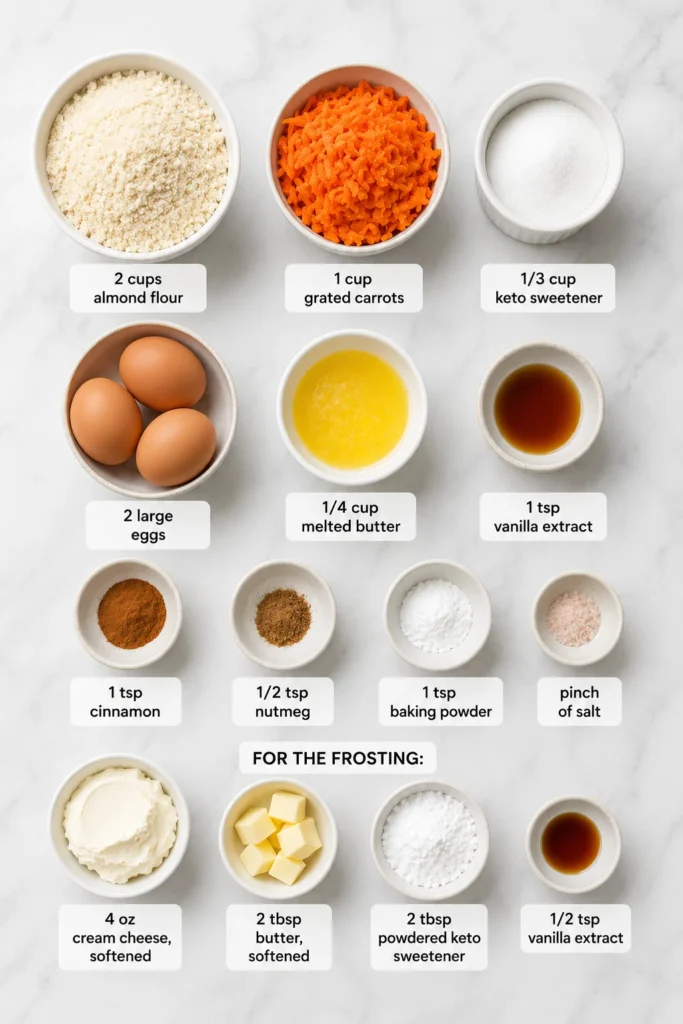 low carb carrot cake bars ingrédients image 133
