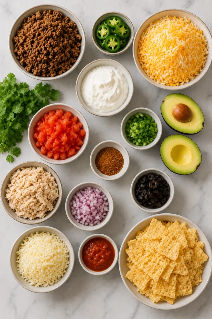 Low carb Nachos ingredients image 46