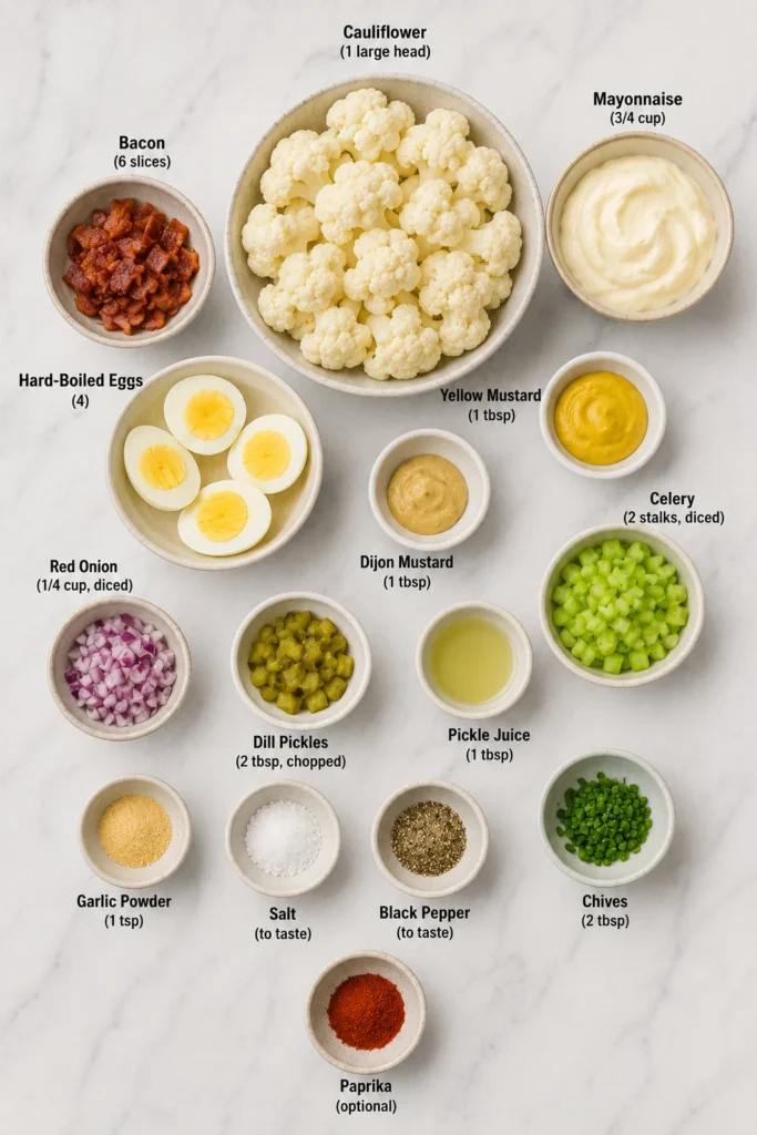 cauliflower keto potato salad ingredients image 53