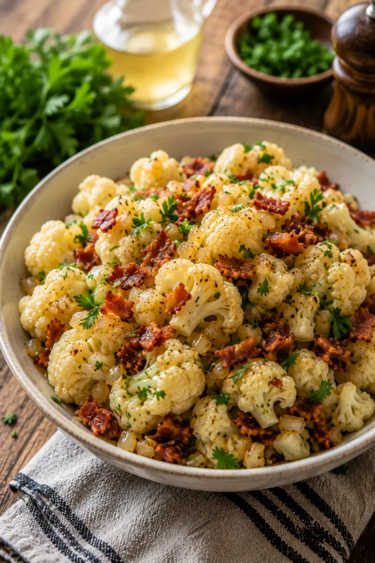 Keto cauliflower german potato salad Easy cauliflower potato salad keto