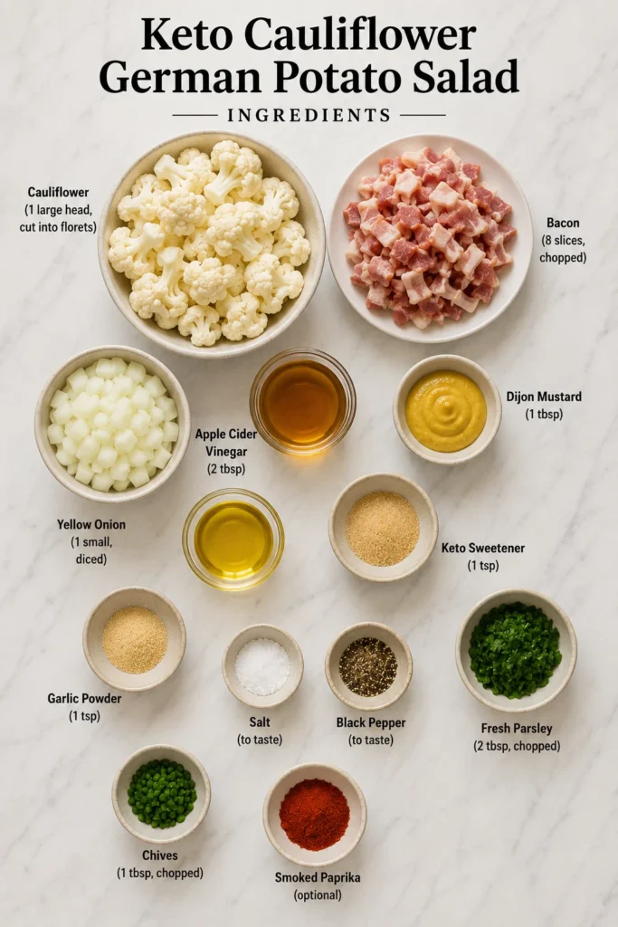 keto cauliflower german potato salad ingredients image 62