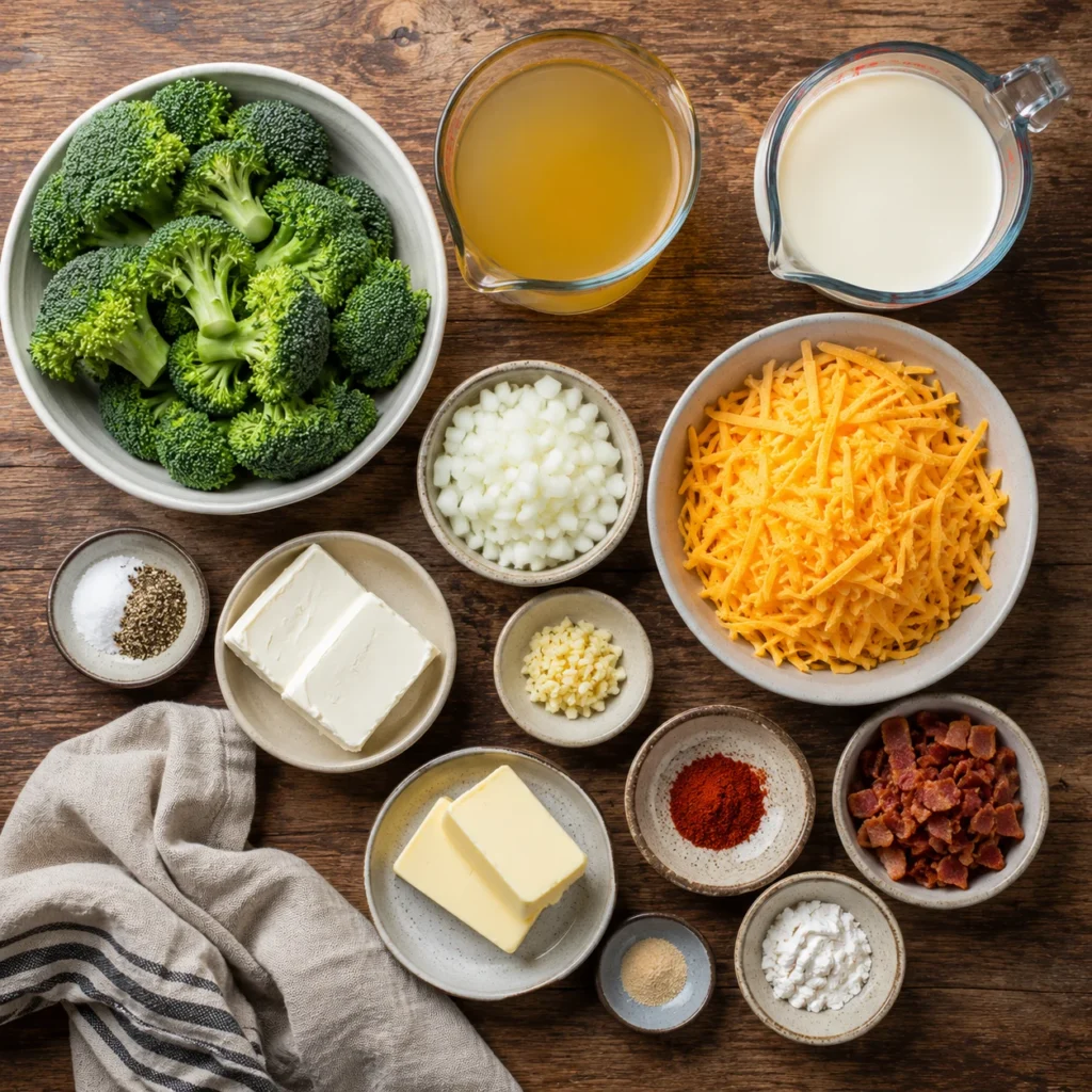 keto broccoli and cheese soup recipe ingrédients image 9