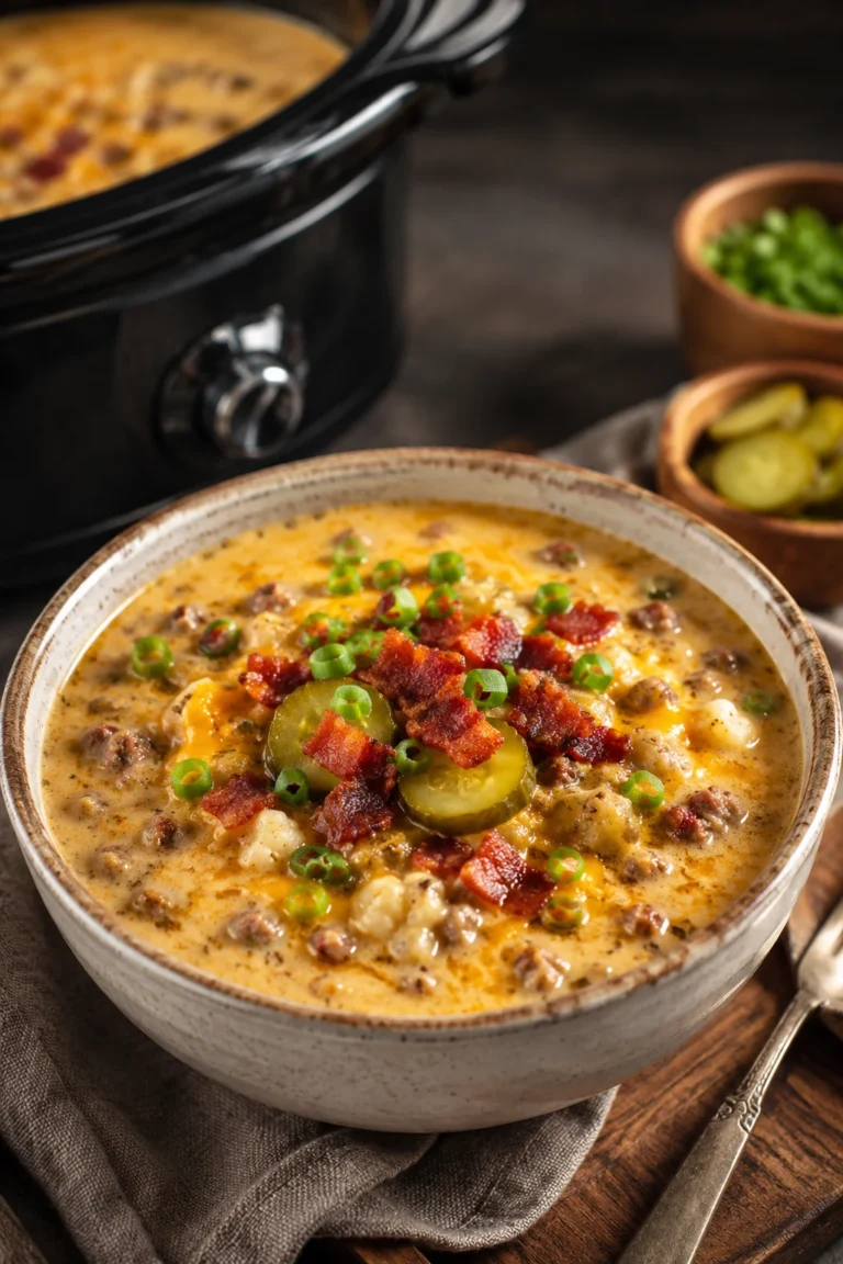 keto bacon cheeseburger soup crockpot