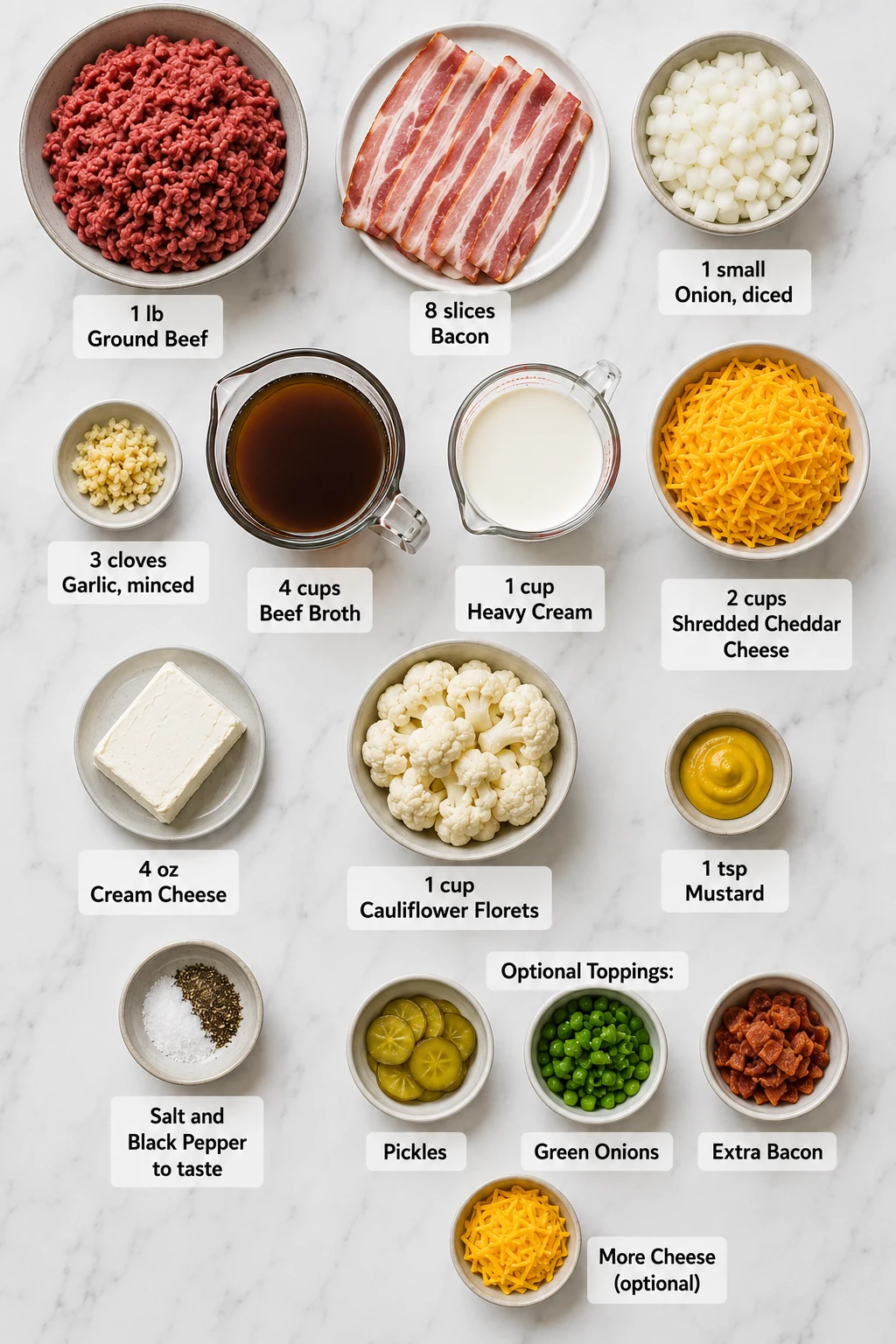 keto bacon cheeseburger soup recipes ingredients