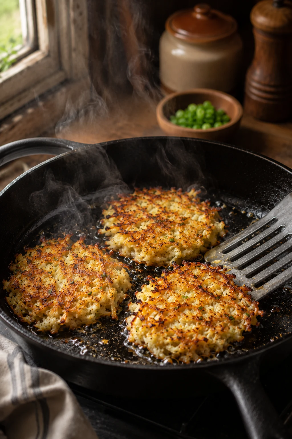keto cauliflower hash browns preparation