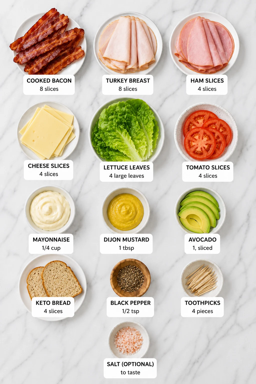 keto club sandwich recipes ingredients