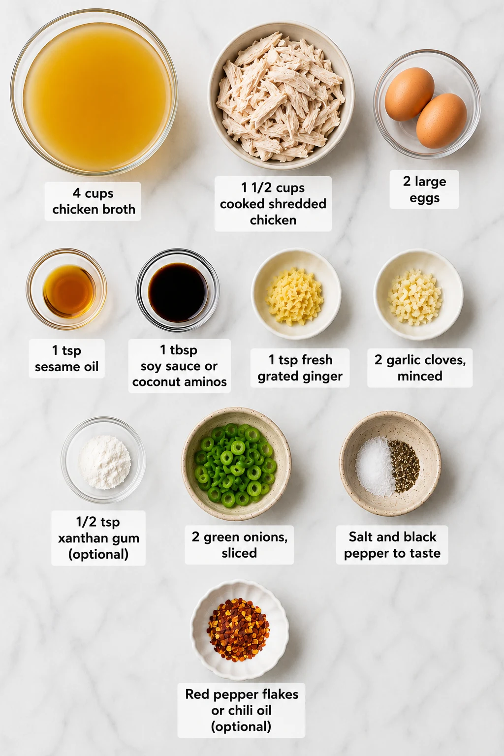 keto egg drop soup with chicken ingredients