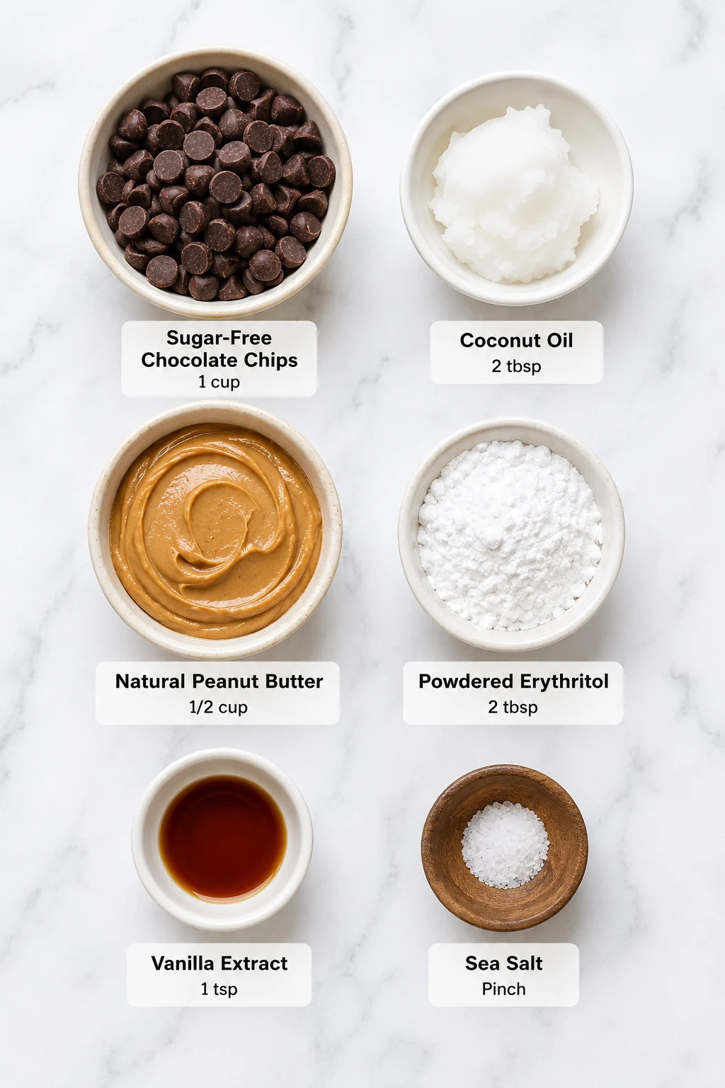 keto peanut butter cups recipe ingredients