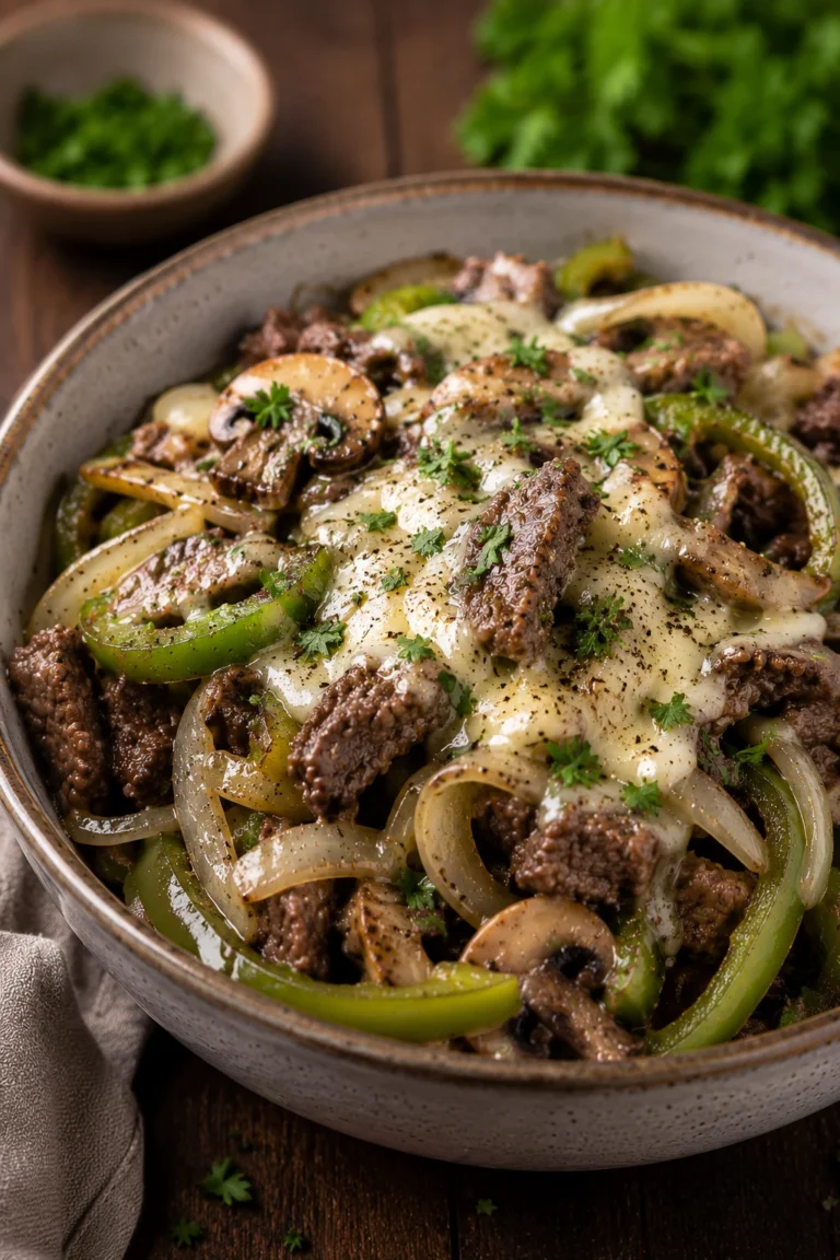 keto philly cheesesteak bowl