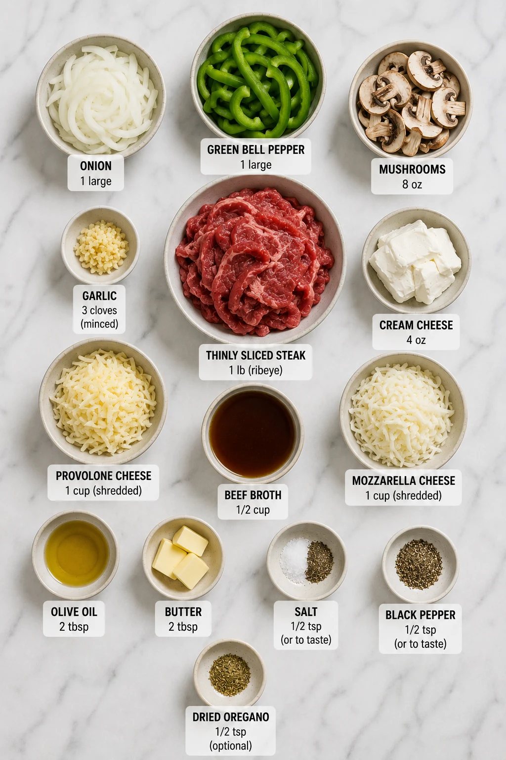 keto philly cheesesteak casserole ingredients