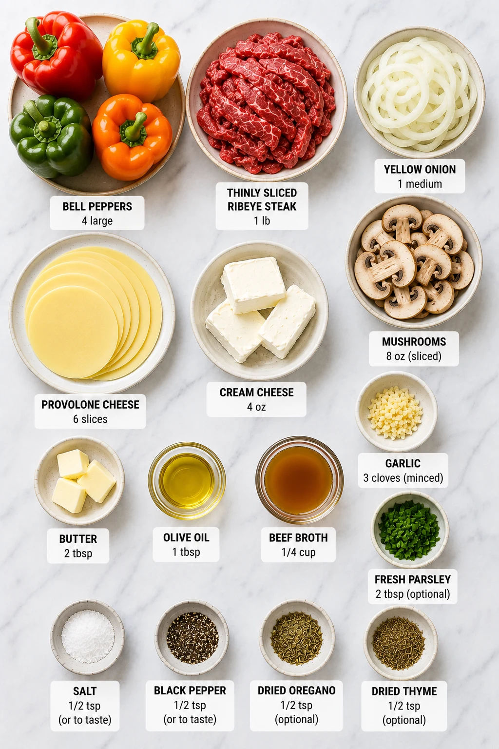keto philly cheesesteak stuffed peppers ingredients
