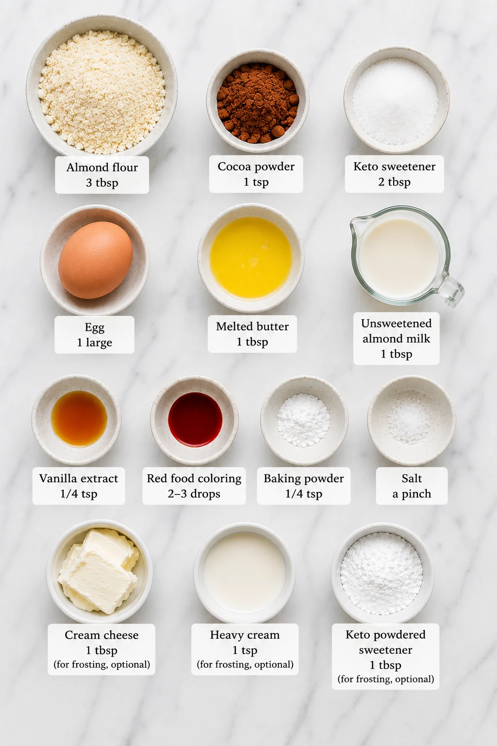 keto red velvet mug cake ingredients