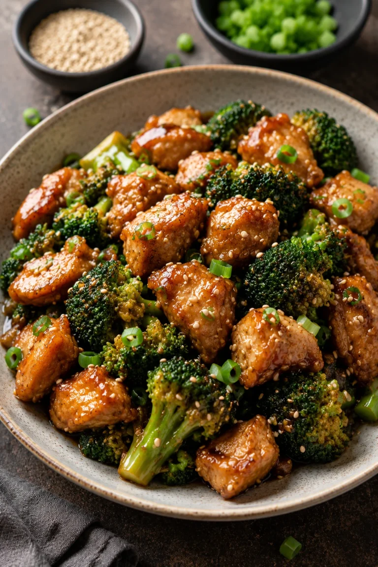 keto sesame chicken and broccoli