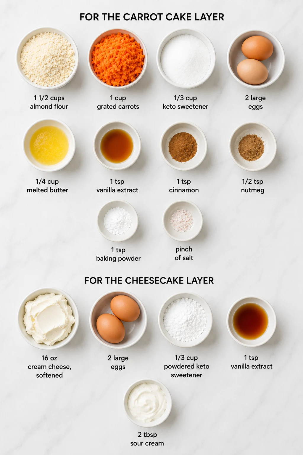 low carb carrot cake cheesecake ingredients