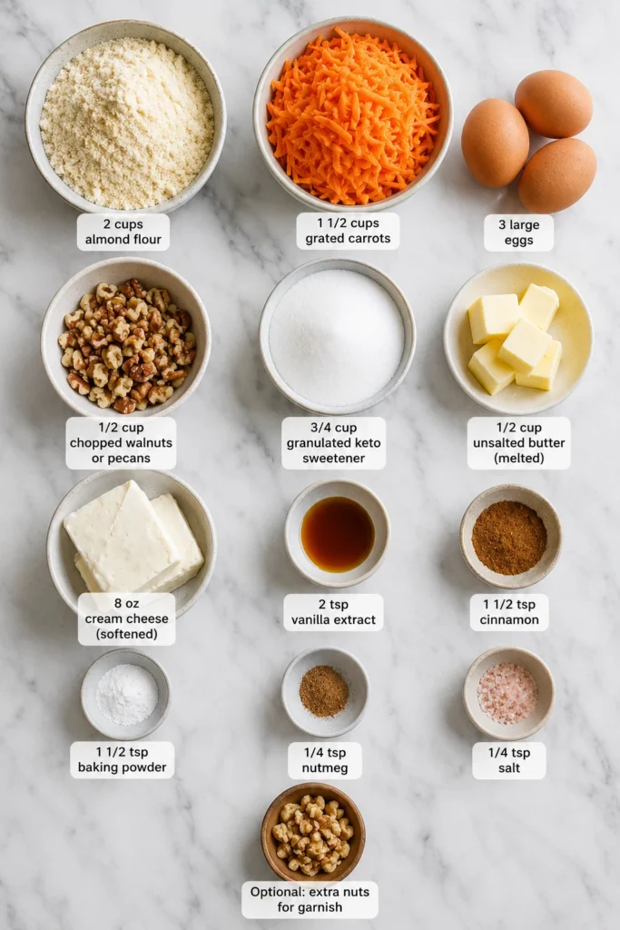low carb carrot cake recipe ingredients