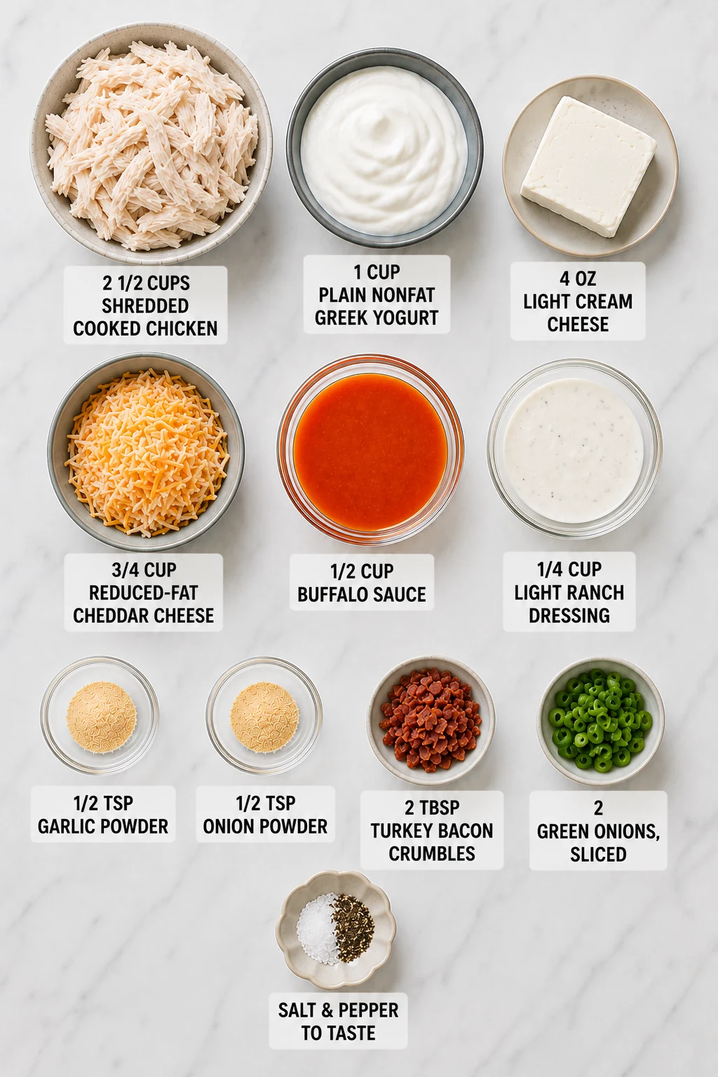 low carb low cal buffalo chicken dip ingredients