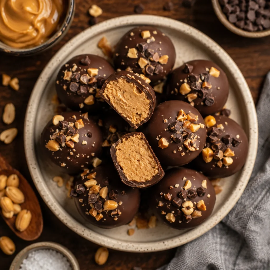 peanut butter chocolate keto fat boms