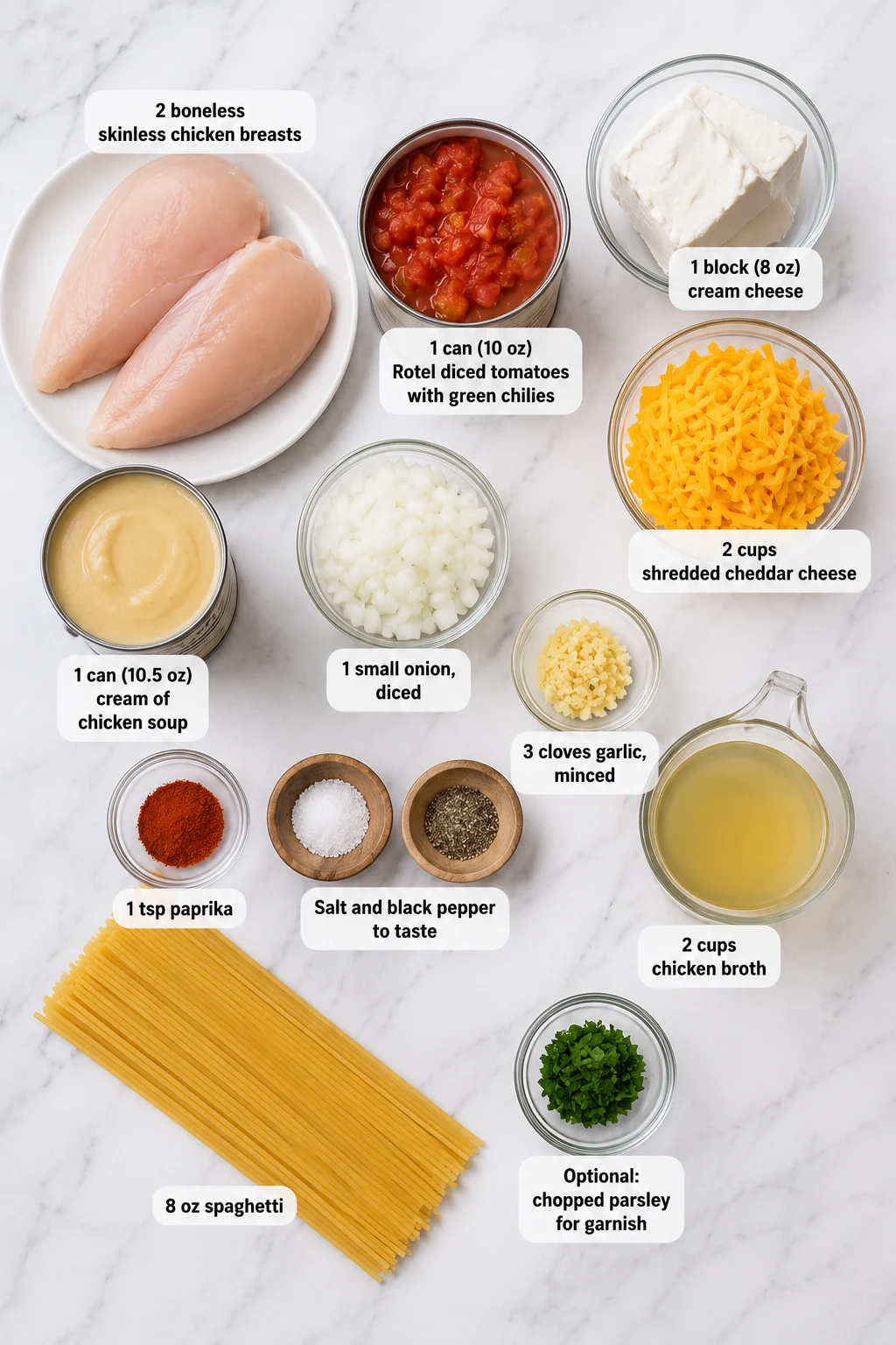 rotel chicken spaghetti crockpot ingredients