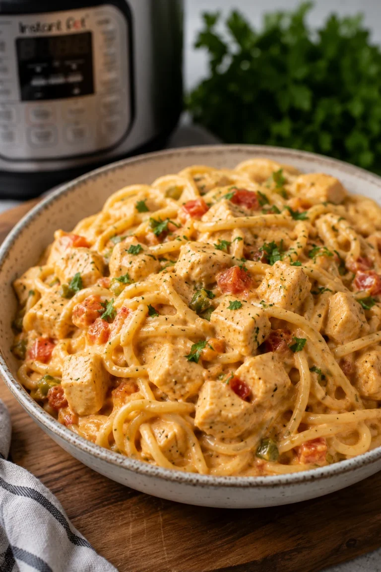 rotel chicken spaghetti instant pot